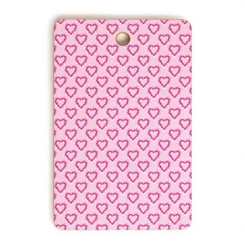 Lisa Argyropoulos Mini Hearts Pink Cutting Board Rectangle