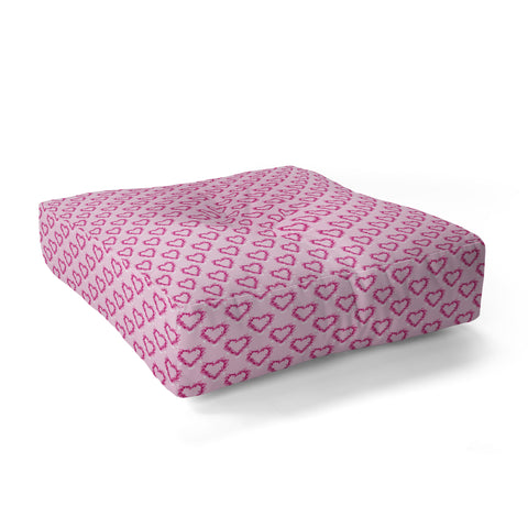 Lisa Argyropoulos Mini Hearts Pink Floor Pillow Square