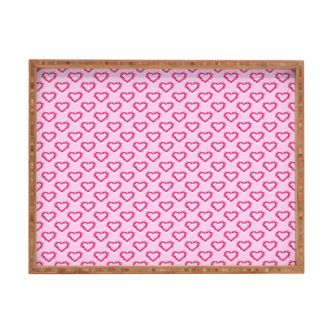 Lisa Argyropoulos Mini Hearts Pink Rectangular Tray