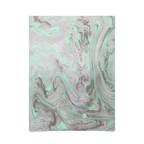 Lisa Argyropoulos Mint and Gray Marble Poster