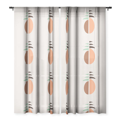 Lisa Argyropoulos Mod Pineapple Sheer Window Curtain
