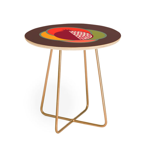 Lisa Argyropoulos Mod Pom Brown Round Side Table