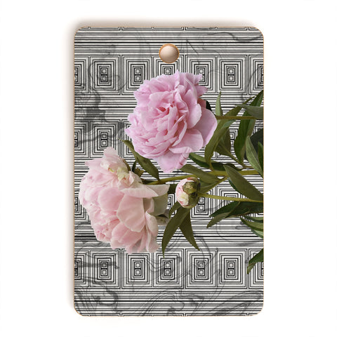 Lisa Argyropoulos Modern Grecco Peonies Cutting Board Rectangle