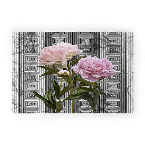 Lisa Argyropoulos Modern Grecco Peonies Welcome Mat