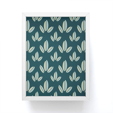 Lisa Argyropoulos Modern Leaves Dk Green Framed Mini Art Print
