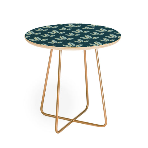 Lisa Argyropoulos Modern Leaves Dk Green Round Side Table