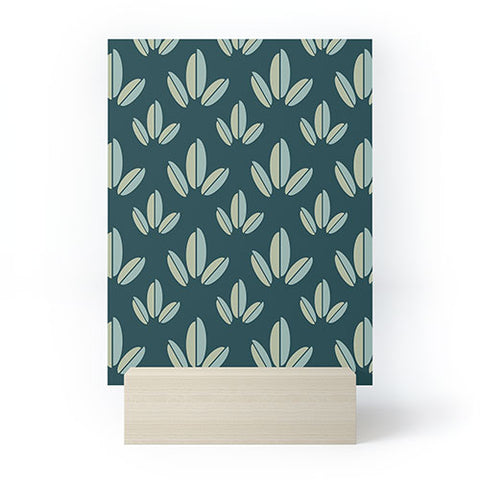 Lisa Argyropoulos Modern Leaves Dk Green Mini Art Print