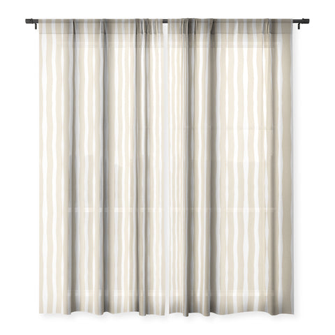 Lisa Argyropoulos Modern Lines Neutral Sheer Window Curtain