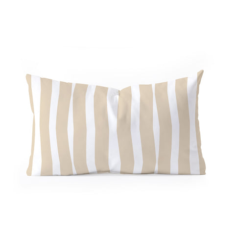Lisa Argyropoulos Modern Lines Neutral Oblong Throw Pillow