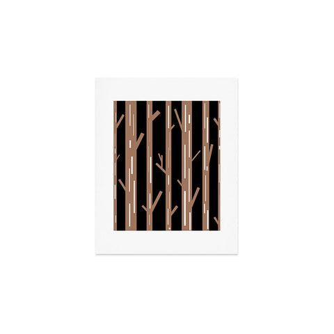 Lisa Argyropoulos Modern Trees Black Art Print