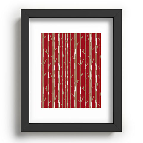 Lisa Argyropoulos Modern Trees Red Recessed Framing Rectangle