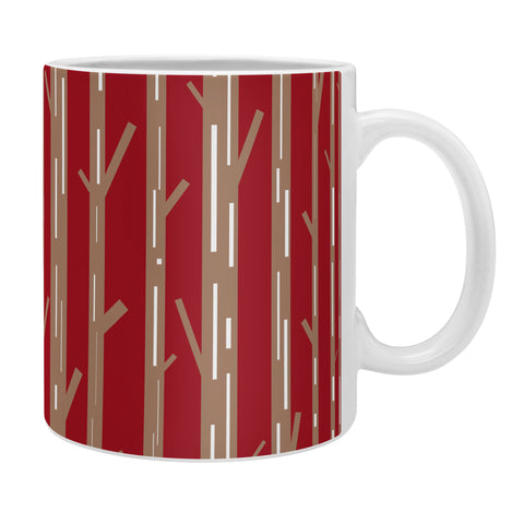 Lisa Argyropoulos Modern Trees Red Coffee Mug