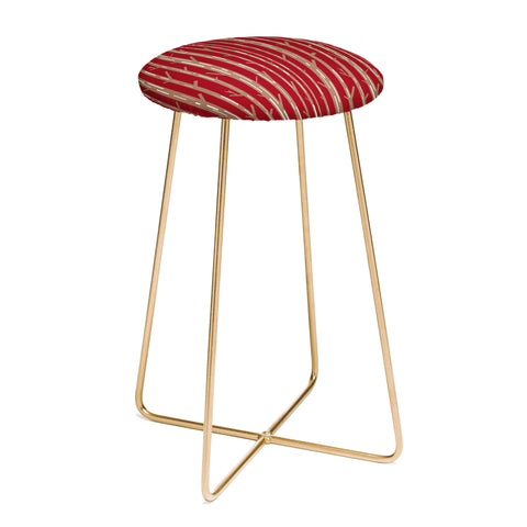 Lisa Argyropoulos Modern Trees Red Counter Stool