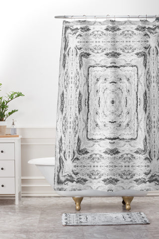 Lisa Argyropoulos Mono Melt Kaleido Shower Curtain And Mat