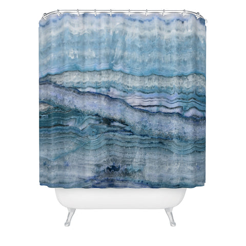 Lisa Argyropoulos Mystic Stone Aqua Blue Shower Curtain