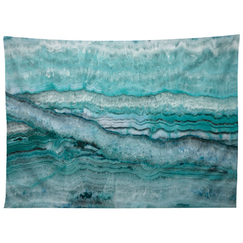 Lisa Argyropoulos Mystic Stone Aqua Teal Tapestry