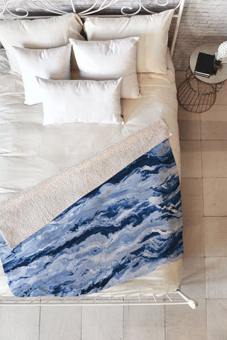 Lisa Argyropoulos Ocean Melt Fleece Throw Blanket