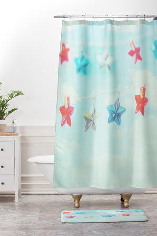 Lisa Argyropoulos Oh My Stars Shower Curtain And Mat
