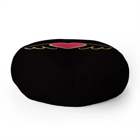 Lisa Argyropoulos On Golden Wings of Love Floor Pillow Round