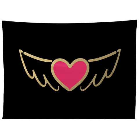 Lisa Argyropoulos On Golden Wings of Love Tapestry