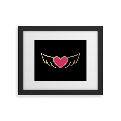 Lisa Argyropoulos On Golden Wings of Love Framed Art Print