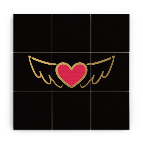 Lisa Argyropoulos On Golden Wings of Love Wood Wall Mural