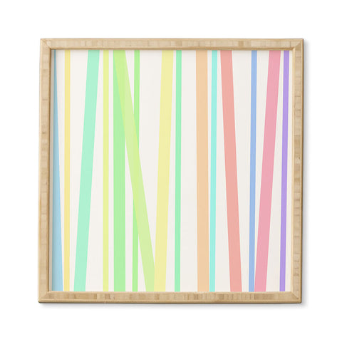 Lisa Argyropoulos Pastel Rainbow Stripes Framed Wall Art