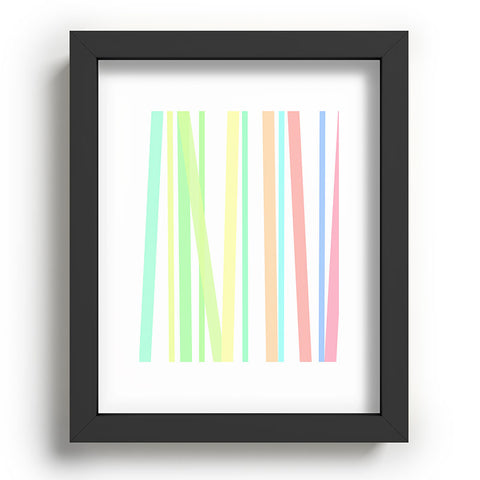 Lisa Argyropoulos Pastel Rainbow Stripes Recessed Framing Rectangle