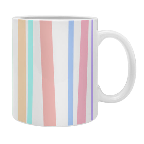 Lisa Argyropoulos Pastel Rainbow Stripes Coffee Mug