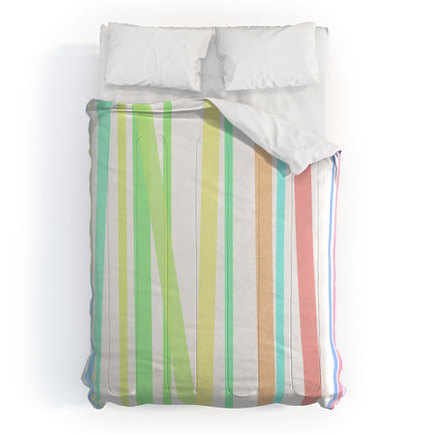 Lisa Argyropoulos Pastel Rainbow Stripes Comforter