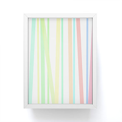 Lisa Argyropoulos Pastel Rainbow Stripes Framed Mini Art Print