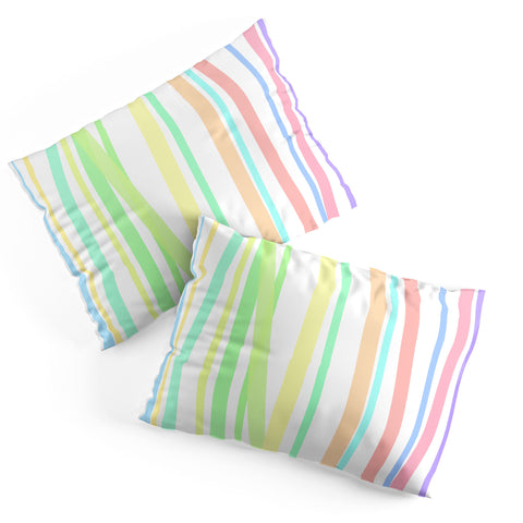 Lisa Argyropoulos Pastel Rainbow Stripes Pillow Shams
