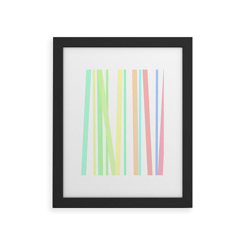 Lisa Argyropoulos Pastel Rainbow Stripes Framed Art Print