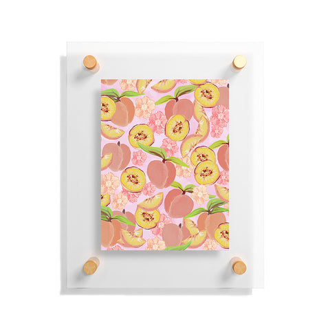 Lisa Argyropoulos Peaches On Pink Floating Acrylic Print