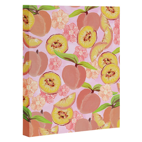 Lisa Argyropoulos Peaches On Pink Art Canvas