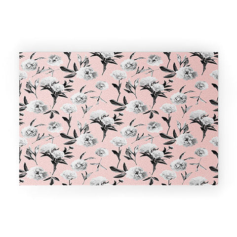 Lisa Argyropoulos Peonies Mono Blush Welcome Mat