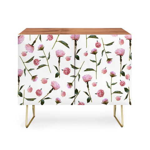 Lisa Argyropoulos Peonies on White Credenza