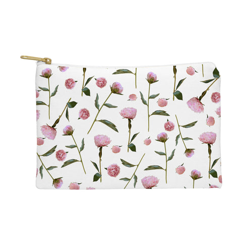 Lisa Argyropoulos Peonies on White Pouch