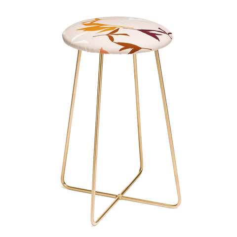 Lisa Argyropoulos Peony Leaf Silhouettes Counter Stool