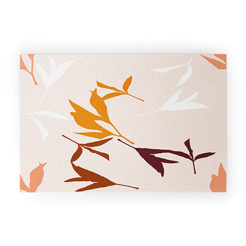 Lisa Argyropoulos Peony Leaf Silhouettes Welcome Mat