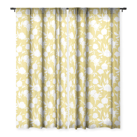 Lisa Argyropoulos Peony Silhouettes Harvest Sheer Window Curtain