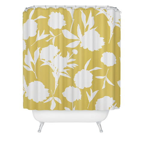 Lisa Argyropoulos Peony Silhouettes Harvest Shower Curtain