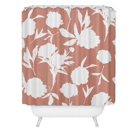 Lisa Argyropoulos Peony Silhouettes Shower Curtain