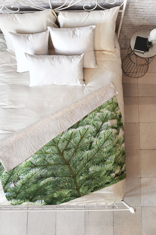 Lisa Argyropoulos Pine Fleece Throw Blanket