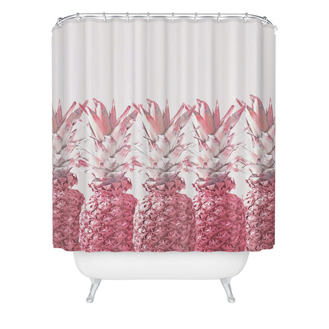 Lisa Argyropoulos Pineapple Blush Jungle Shower Curtain