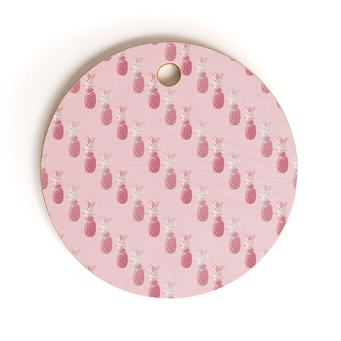 Lisa Argyropoulos Pineapple Blush Rose Cutting Board Round