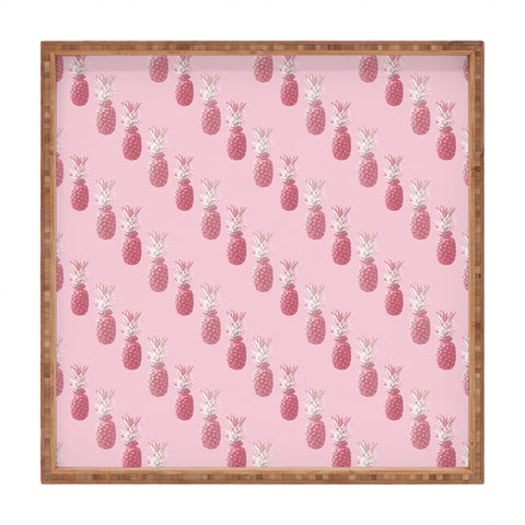 Lisa Argyropoulos Pineapple Blush Rose Square Tray