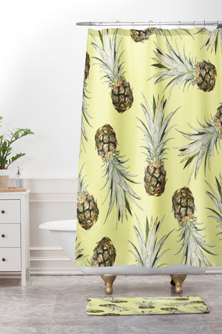 Lisa Argyropoulos Pineapple Jam Shower Curtain And Mat