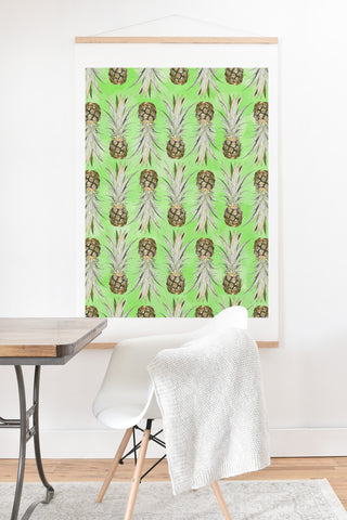 Lisa Argyropoulos Pineapple Jungle Green Art Print And Hanger