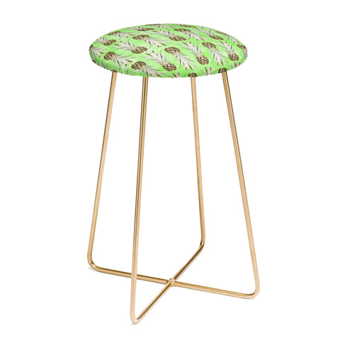 Lisa Argyropoulos Pineapple Jungle Green Counter Stool
